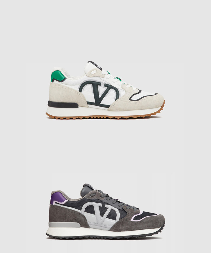 발렌티노 브이로고 페이스 로우탑 스니커즈