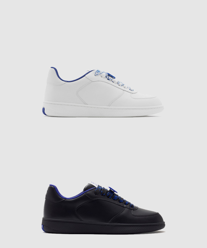 버버리 레더 테라스 스니커즈 80954731