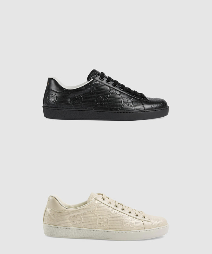 구찌 에이스 GG 엠보스 스니커즈 625787
