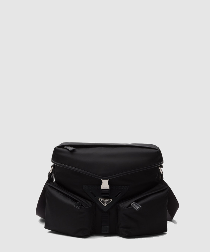 프라다 리나일론 및 가죽 숄더백 2VD062