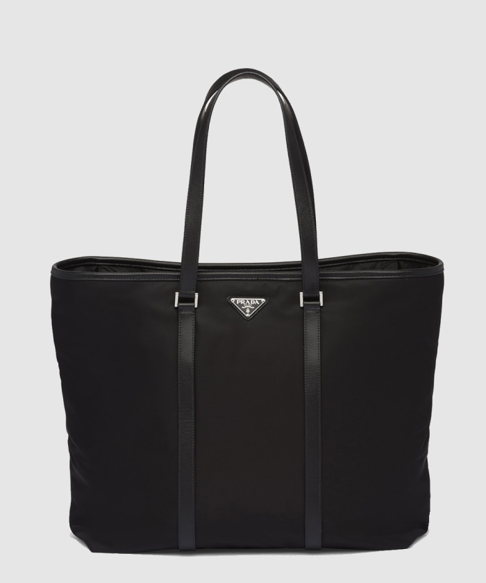 프라다 리리나일론 및 사피아노 가죽 토트백 2VG112