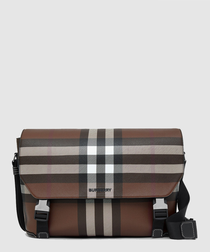 버버리 이그재저레이트 체크 라이트 메신저백 라지 80547181