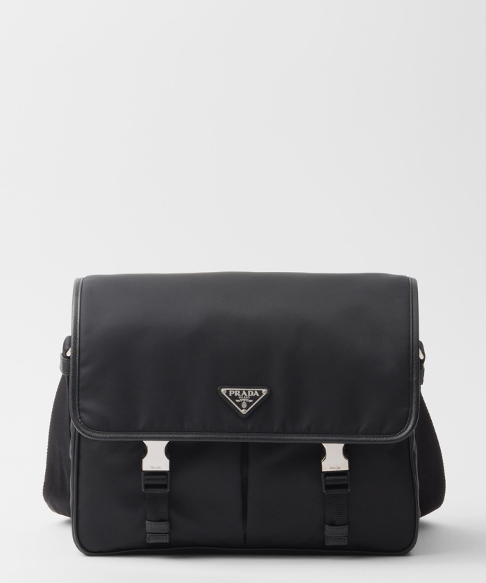 프라다 리나일론 및 사피아노 가죽 숄더백 2VD768