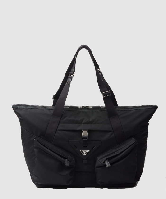 프라다 리나일론 및 가죽 트래블 백 2VC040