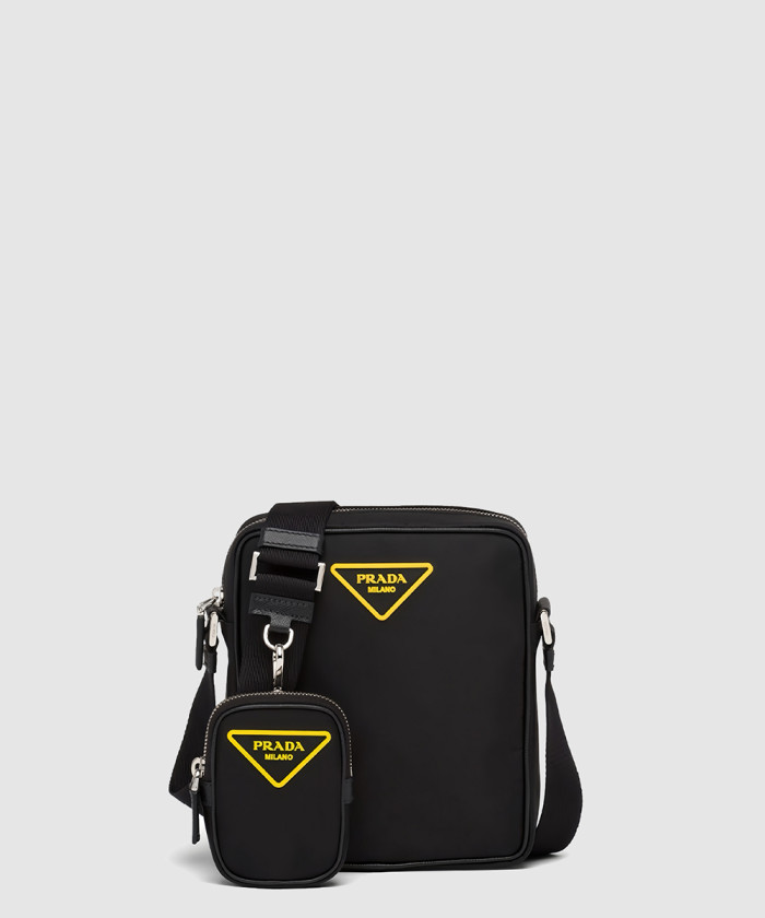 프라다 리나일론 및 사피아노 숄더백 2VH112