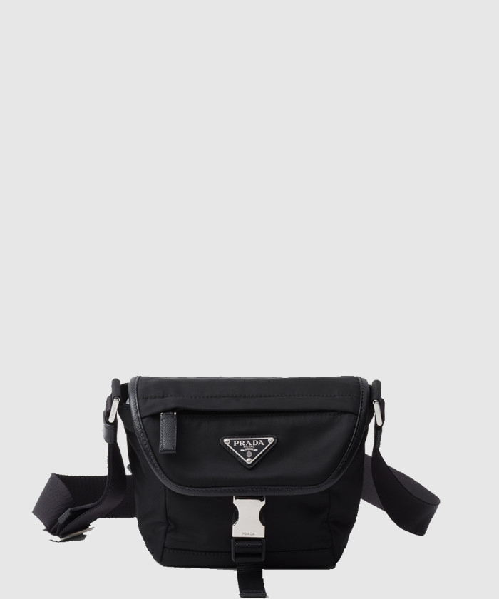 프라다 리나일론 및 사피아노 가죽 숄더백 2VD070