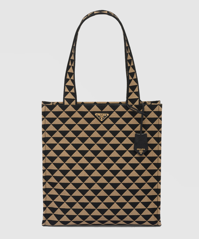 프라다 자수 패브릭 심볼 백 2VG107