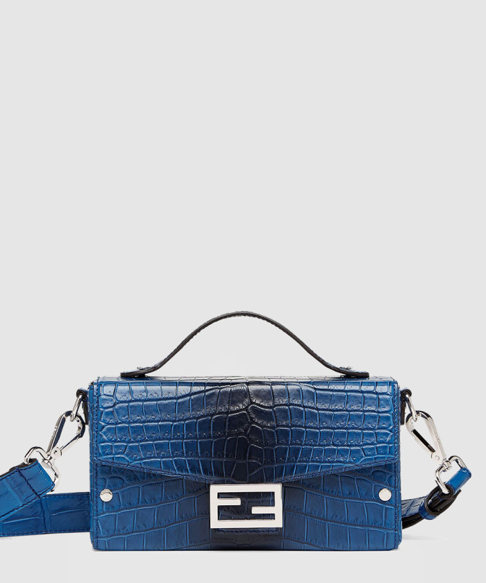 펜디 소프트 트렁크 바게트 블루 그라데이션 크로코다일백 7VA565