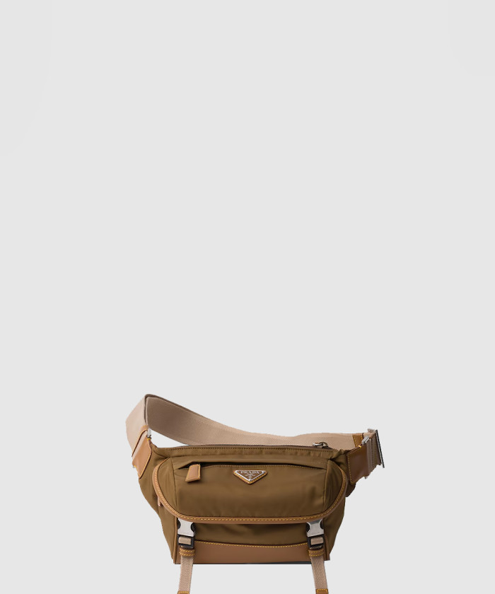 프라다 리나일론 및 사피아노 가죽 숄더백 2VH171