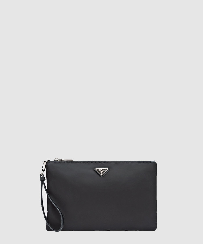 프라다 리나일론 및 사피아노 가죽 파우치 2NH006
