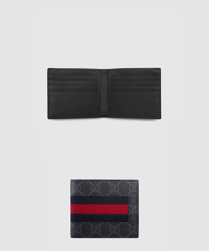 구찌 GG 수프림 웹 반지갑 408827