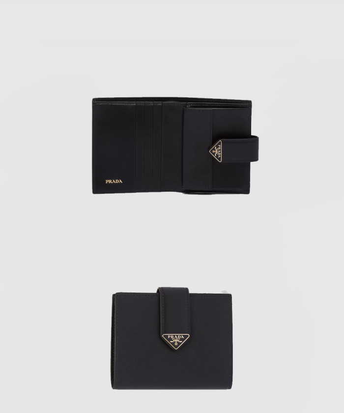 프라다 사피아노 및 가죽 반지갑 1MV204