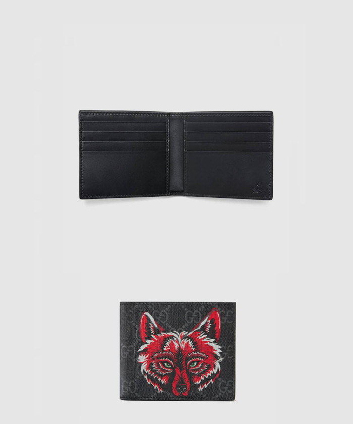 구찌 GG 울프헤드 프린트 반지갑 451268