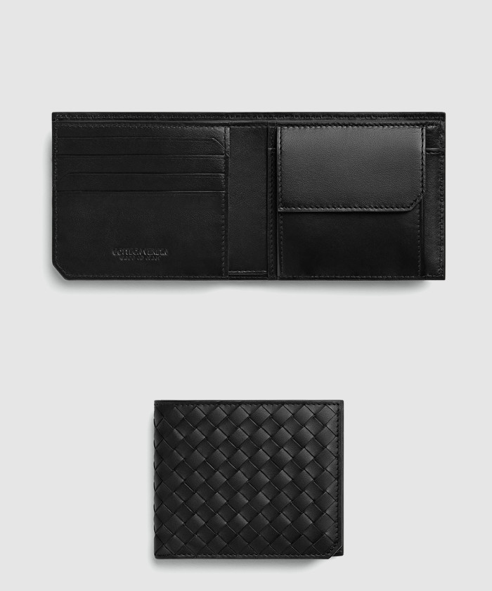 보테가베네타 동전 지갑을 갖춘 인트레치아토 피콜로 폴더형 지갑 805654