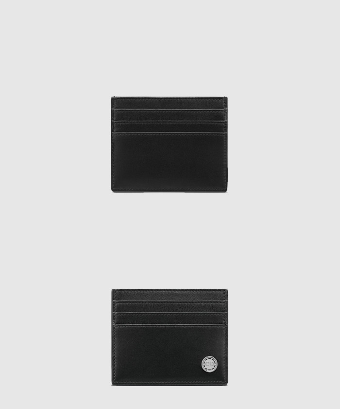 디올 가죽 CD Button 로고 카드 지갑 2LECH