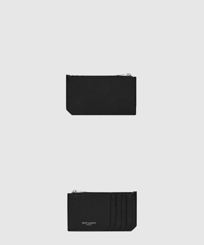 생로랑 가죽 소재의 FRAGMENTS 지퍼 카드 케이스 609362