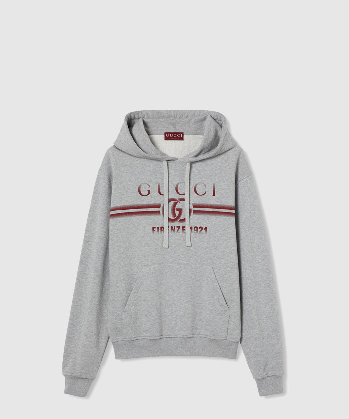 구찌 코튼 저지 후드 스웨트셔츠 788771