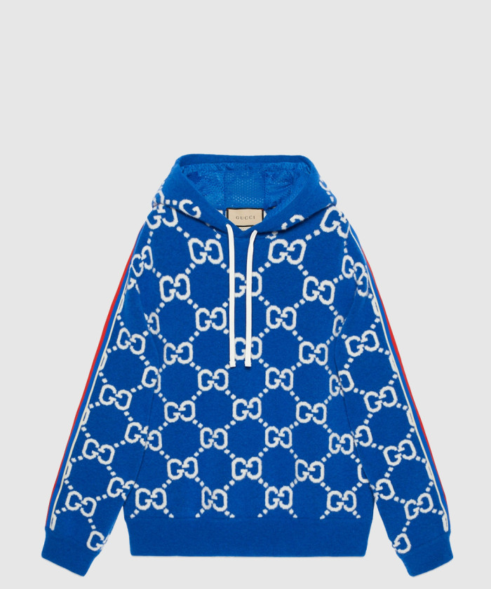 구찌 GG 울 자카드 후드 스웨트셔츠 763410