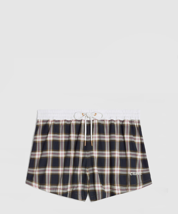 셀린느 미니 쇼츠 체크 파나마 2P64A1