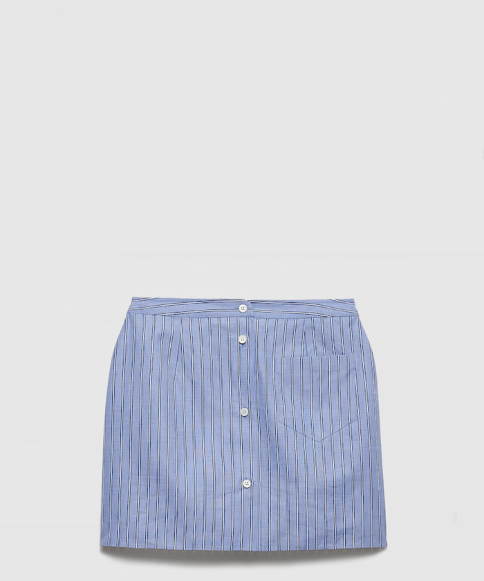 프라다 옥스퍼드 코튼 미니스커트 P133KC