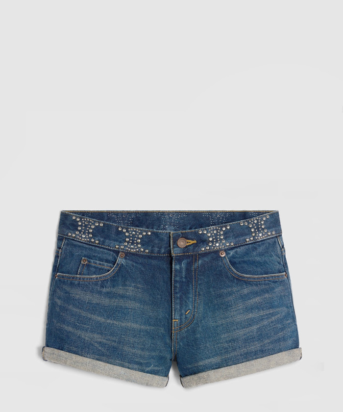 셀린느 미니 쇼츠 클린 다크 유니언 워시 데님 2N9731