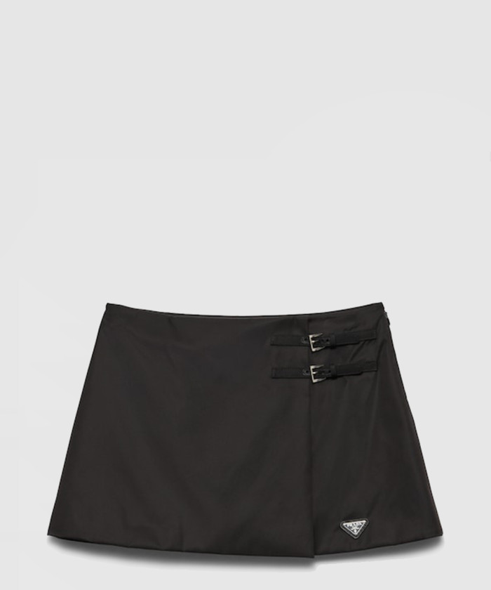 프라다 리나일론 랩어라운드 스커트 21H986