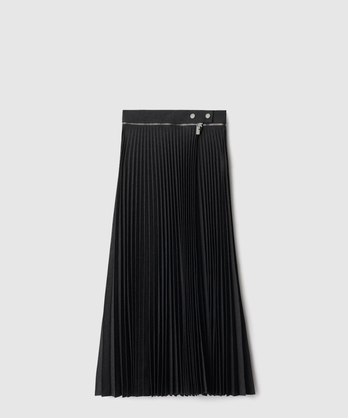 버버리 플리츠 스트레치 울 스커트 80952101