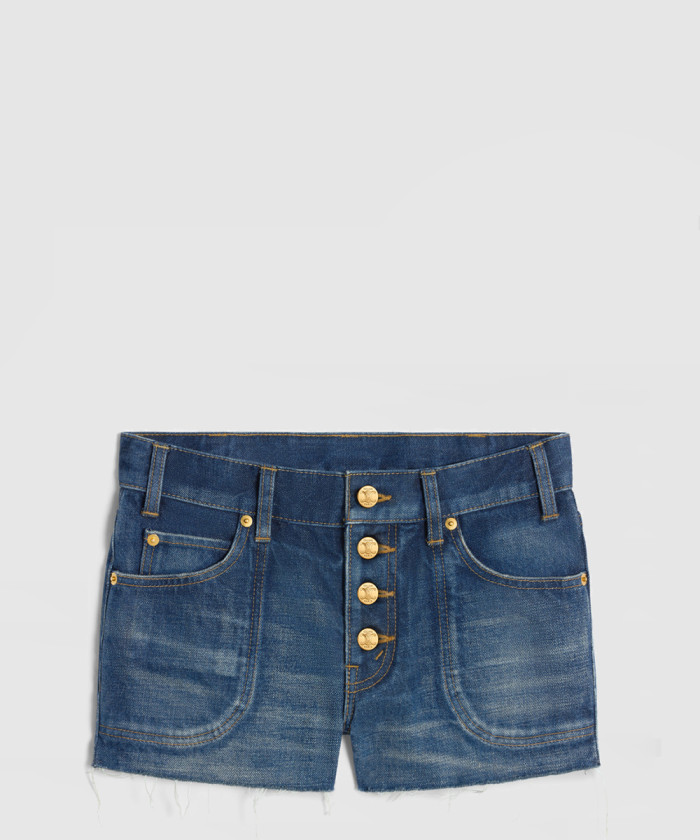 셀린느 미니 다크 데님 유니온 워시 쇼트 2N53A3