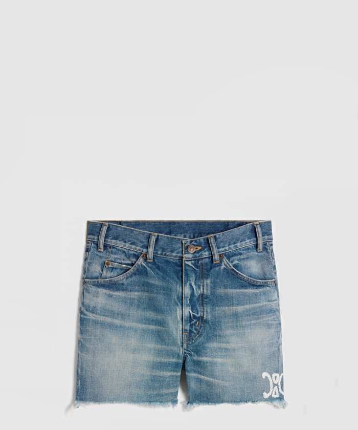 셀린느 스케이트 쇼츠 일렉트릭 스카이 워시 데님 2N12B5