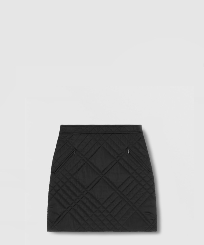 버버리 체크 퀼팅 나일론 미니 스커트 80609631