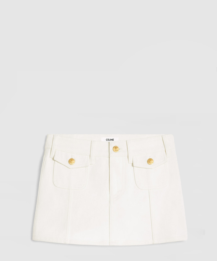 셀린느 미니 스커트 인 옵틱 워시 데님 2S3303