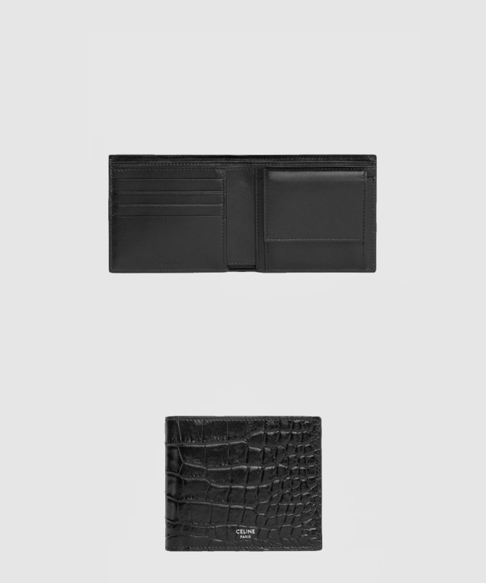 셀린느 크로커 엠보 소가죽 폴딩 지갑 10C873