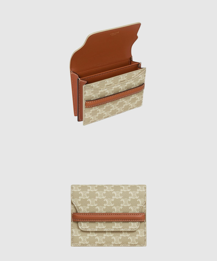 셀린느 로고 프린트 양가죽 명함 가방 10E242