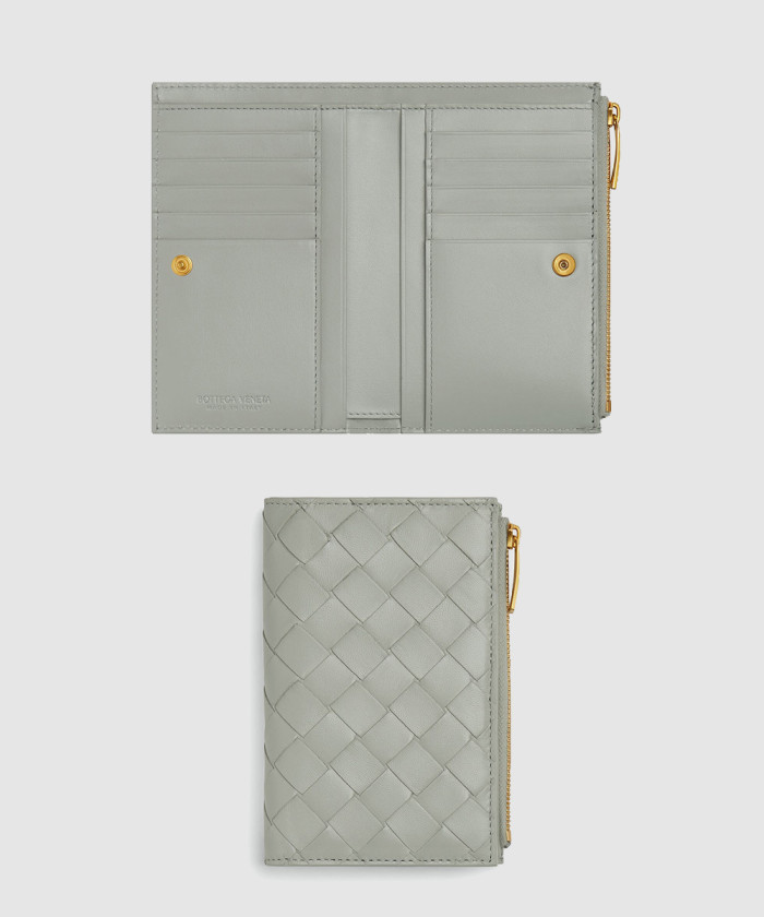 보테가베네타 미디엄 인트레치아토 폴더형 지퍼 지갑 749940