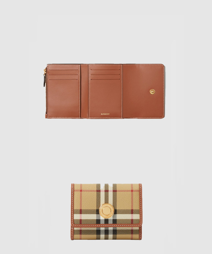 버버리 스몰 체크 폴딩 지갑 80704151