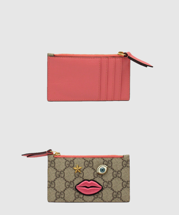 구찌 GG 슈프림 페이스 모티프 동전 지갑 431400
