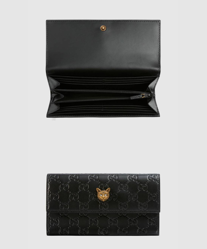 구찌 스키마 고양이 장지갑 548055