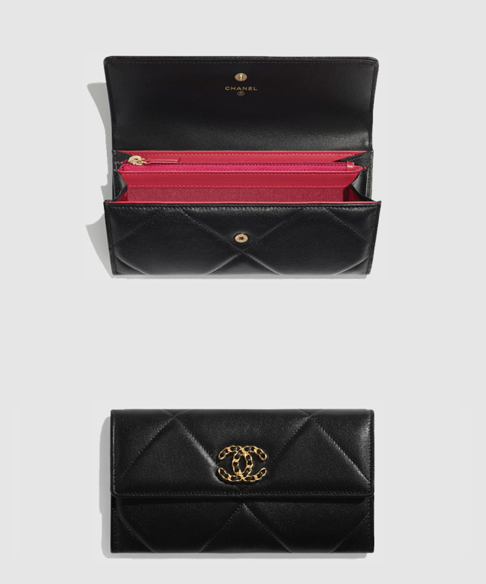 샤넬 19 플랩 장지갑 AP0955