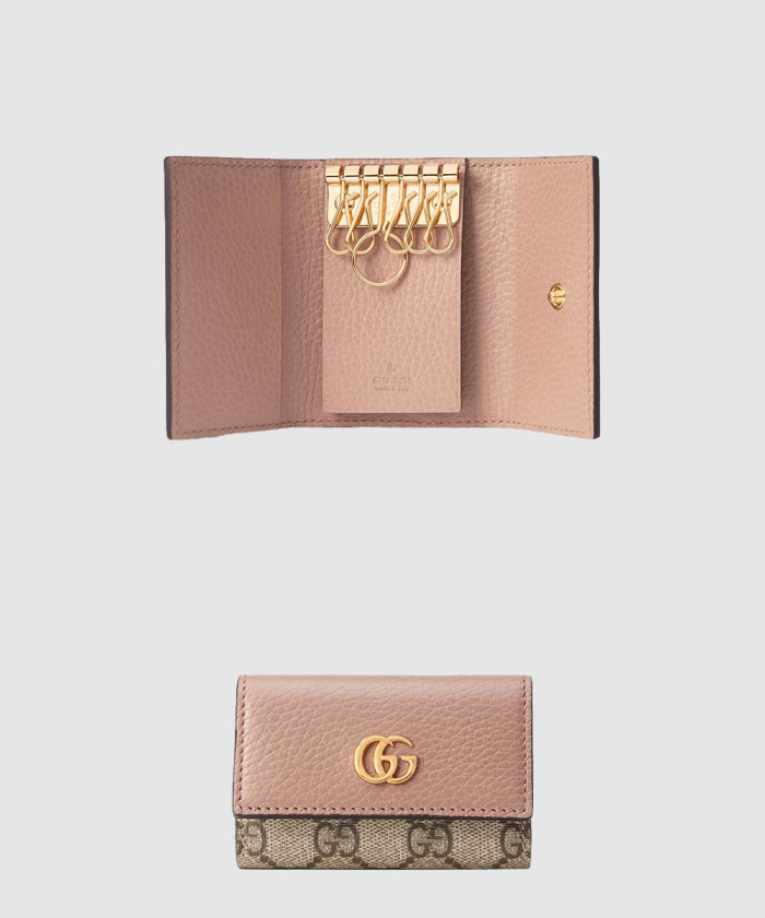 구찌 GG 마몬트 가죽 키 케이스 456118