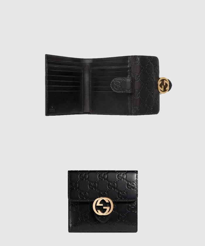 구찌 시그니처 플랩 반지갑 369676