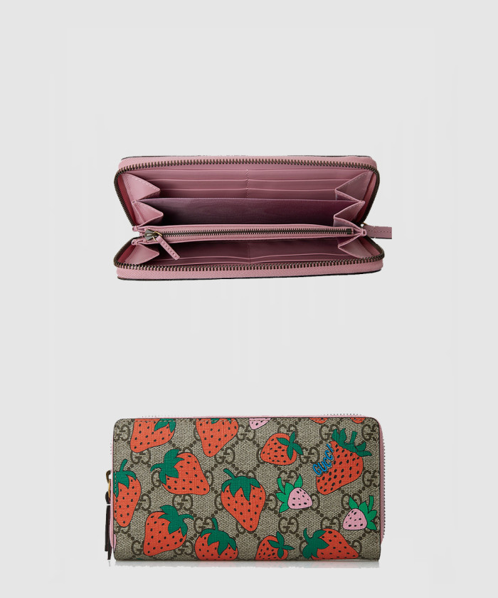 구찌 스트로베리 프린트 장지갑 573865