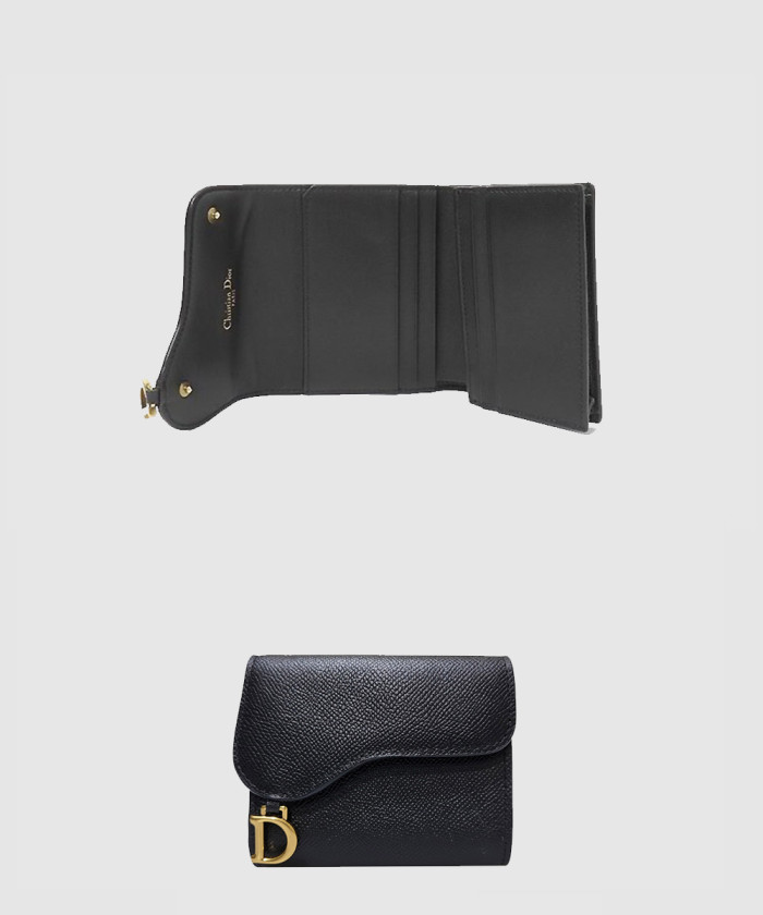 디올 새들 로투스 반지갑 S5621