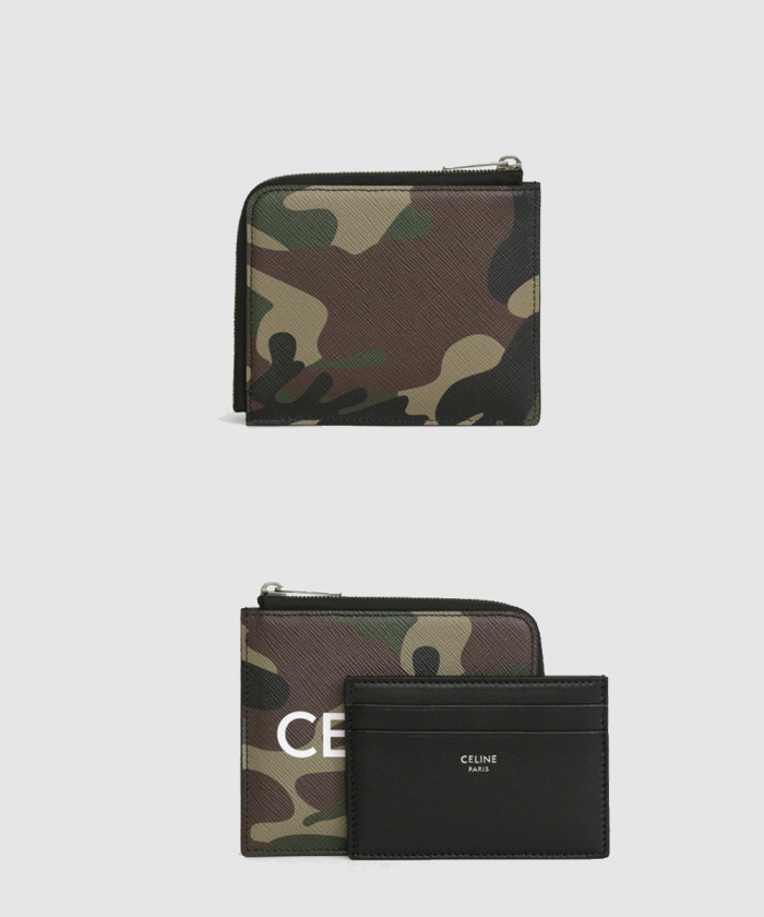 셀린느 카무플라주 프린트 지퍼 지갑 10D882